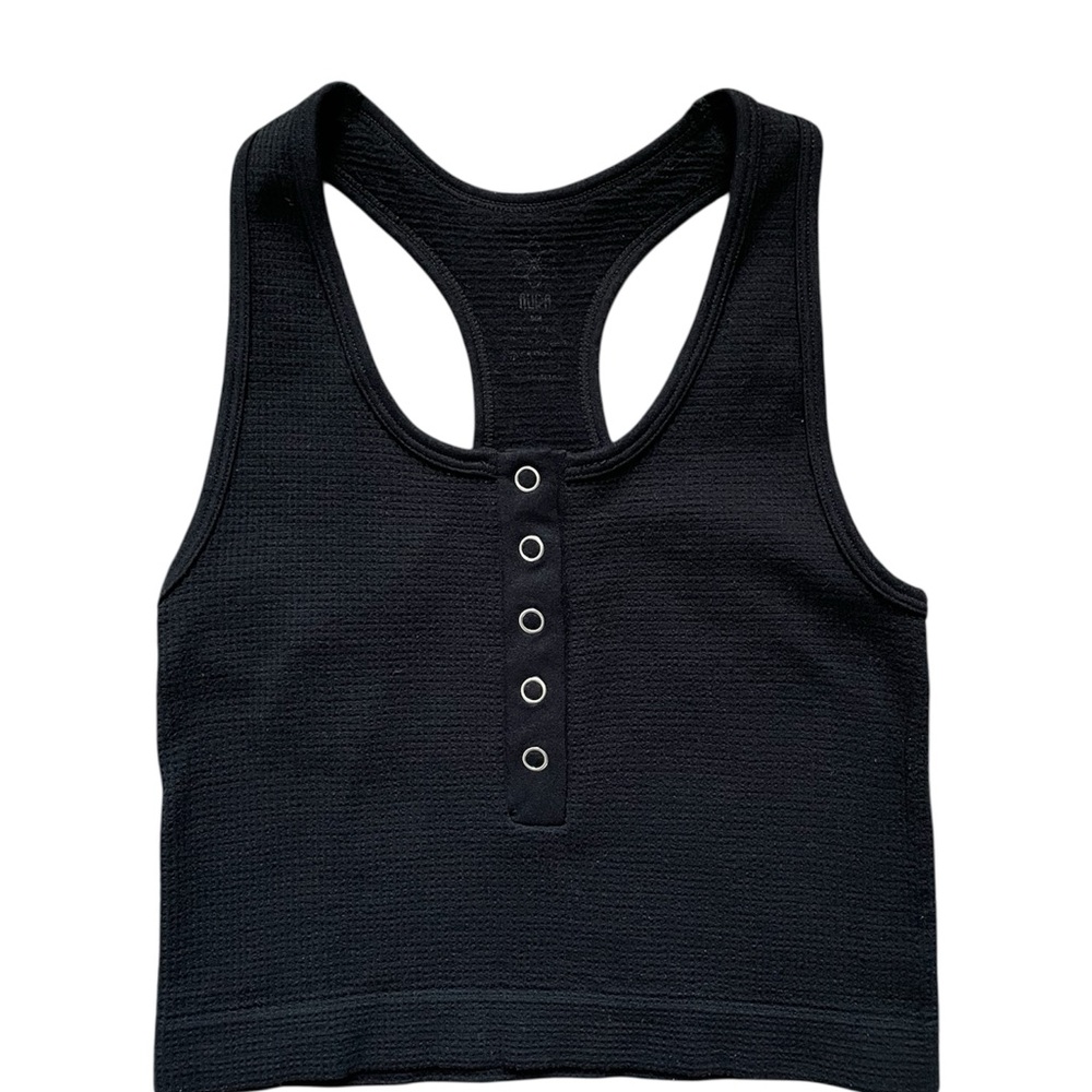 Black Racerback Crop Tank Top
